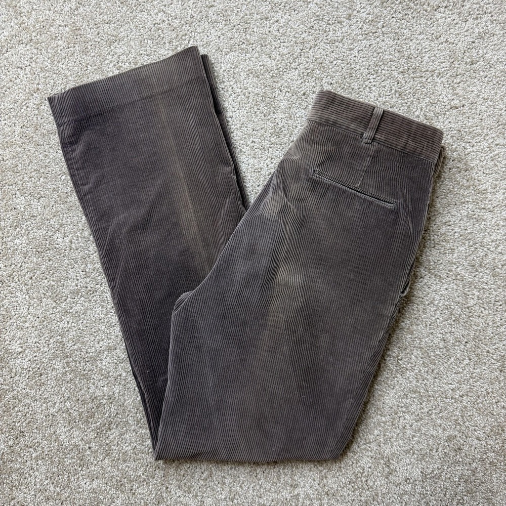 Vintage 90s Le Tigre Corduroy Chino Pants Mens 28x31 Brown Flat Front Straight